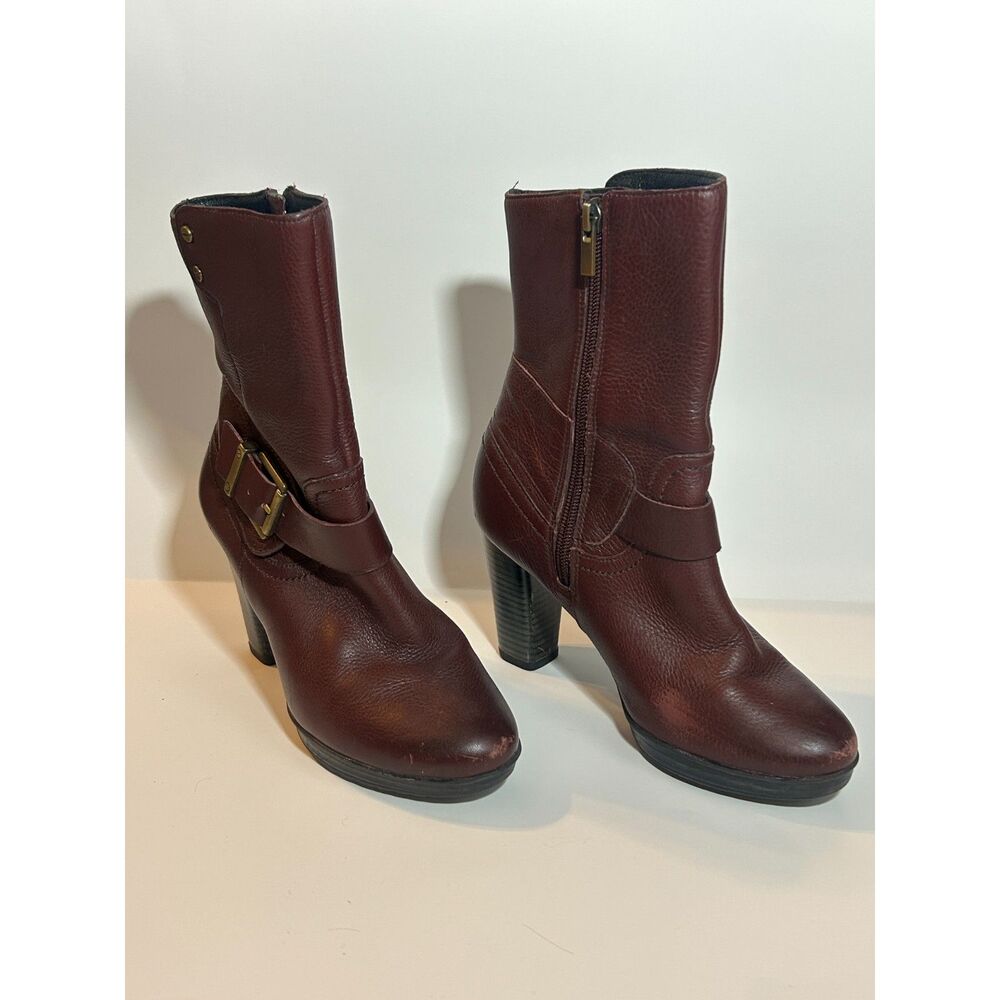 Indigo by Clarks "Lida Sayer" Leather Heeled Ankle Boots
